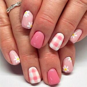 Pink Flower Pload Nails NWT